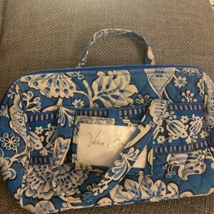Vera Bradley Blue and White Floral Cosmetic Bag